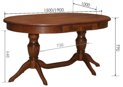 Стол Верди 2РД П106.06-01. Фото №2