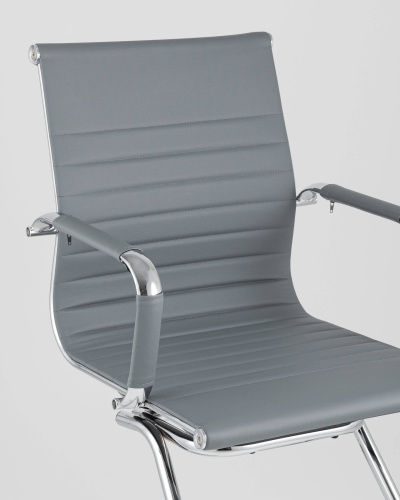 Кресло для посетителей TopChairs Visit серое. Фото №9