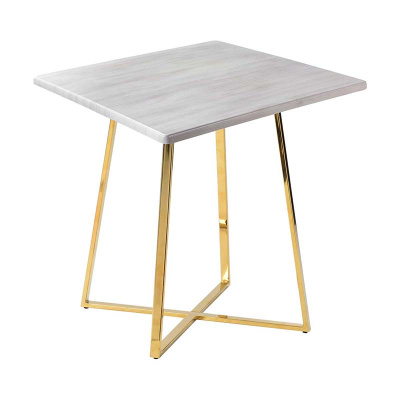 Стол Haku Gold 80x80 white wood. Фото №2
