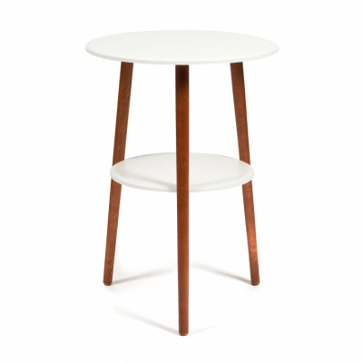 Подставка FLORISTE МДФ/дерево, 55*55*77 см, Белый (ножки орех). Фото №2