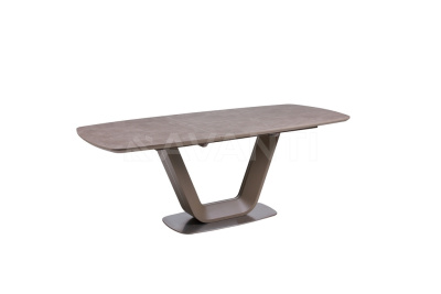 Стол обеденный OASIS/CERAMIC (160) MATT MOKKA/LATTE (сатин мокка/латте). Фото №5