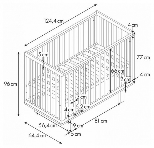 Кроватка Polini Kids Simple 340, белый. Фото №13