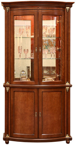 Шкаф с витриной Валенсия 2з П244.15. Фото №2