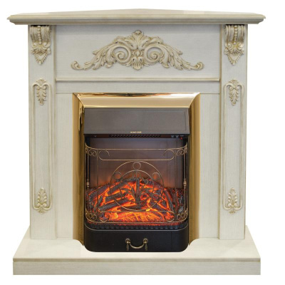 Электрокамин RealFlame Anita Corner (угловой) WT с Majestic BR S. Фото №2