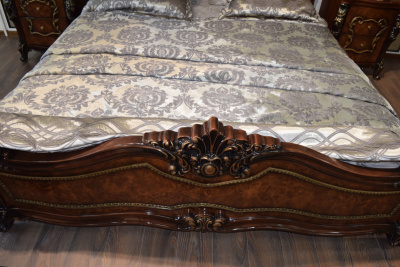 Кровать Джоконда (1800х2000) с мягким изголовьем корень дуба глянец. Фото №4