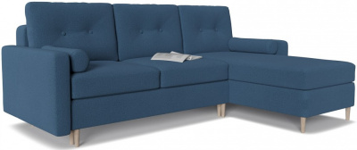 Диван угловой Белфаст 2 maserati 17 Синий велюр, угол правый. Фото №2