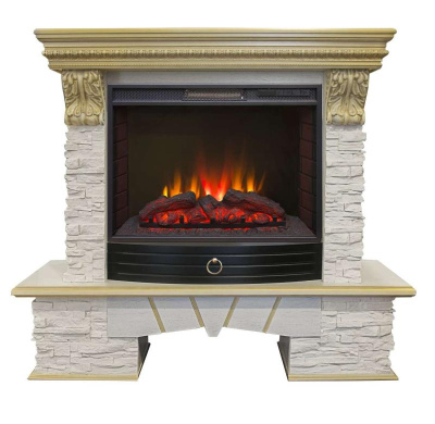 Электрокамин RealFlame Rockland LUX 25 WT с Sparta 25,5 фото Электрокамин RealFlame Rockland LUX 25 WT с Sparta 25,5. Фото №2