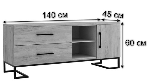 Комод Loft Дуб табак 140. Фото №3