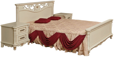 Кровать двойная Алези с высоким изножьем. Фото №3