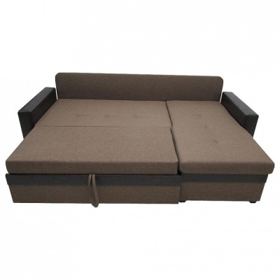 Диван угловой Роял дельфин (рогожка, Коричневый) 225/79/139 правый. Фото №2