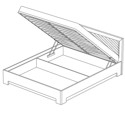 Кровать-1 с подъемным основанием 1600 экокожа Парма Нео. Фото №4
