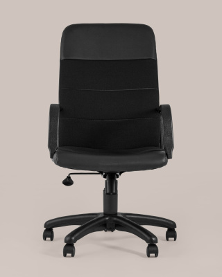 Кресло офисное Чарли экокожа ткань черный фото Кресло офисное Чарли экокожа ткань черный. Фото №5