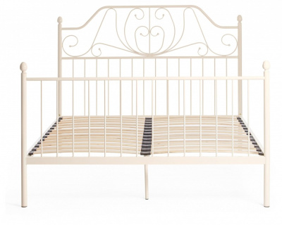 Кровать ERIC Wood slat base металл, 160*200 см (Queen bed), Белый (butter white). Фото №2