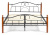 Кровать AT-808 Wood slat base дерево гевея/металл, 160*200 см (Queen bed), красный дуб/черный. Фото №2