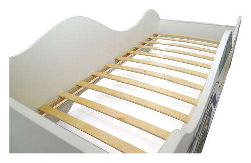 Кровать-машина Супра, белый. Фото №7