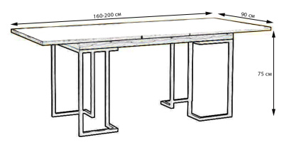 Стол раскладной обеденный Loft 160 Дуб натур. Фото №3