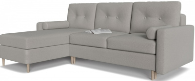 Диван угловой Белфаст 2 maserati 19 Серый велюр, угол левый. Фото №2