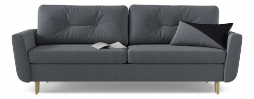 Диван прямой Норфолк Gray Серый Пантограф велюр. Фото №1