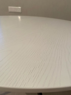 Стол обеденный MARTA (D100x75,5) белый. Фото №5