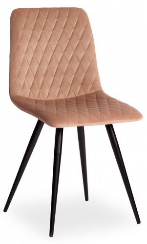 Стул CHILLY X (mod. 7096) ткань/металл, 45x53х88 см, высота до сиденья 50 см, бежевый barkhat 5/черный (поставляется по 4 шт). Фото №1