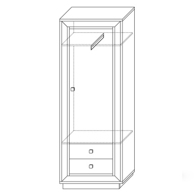 Шкаф 776 для одежды Прато. Фото №4