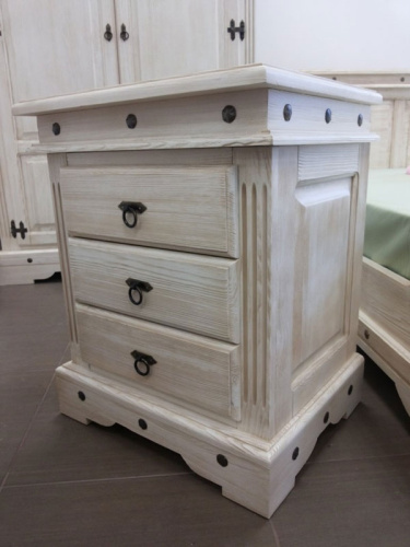 Тумба прикроватная Викинг 02 (браширование). Фото №2