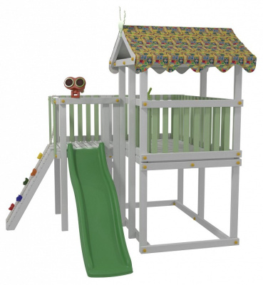 Комплекс игровой ДК4Б, бирюзовый, серый. Фото