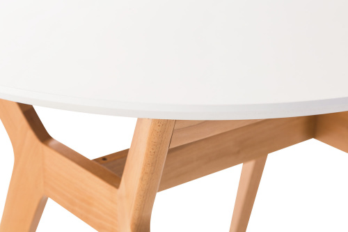Стол Нарвик круглый д.960 бук-белый. Фото №4