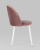 Стул Логан велюр пыльно-розовый белые ножки. Фото №4