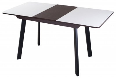 Стол обеденный  цвет каркаса венге, цвет столешницы выбеленное закаленное стекло. Фото №2