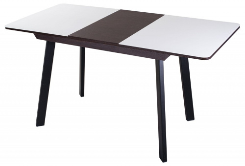 Стол обеденный  цвет каркаса венге, цвет столешницы выбеленное закаленное стекло. Фото №2