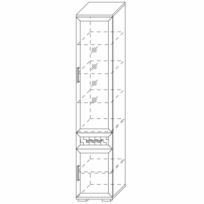 Шкаф 450 со стеклом Парма Люкс. Фото №4