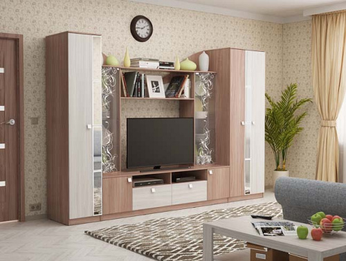 Гармония Мини- Стенка ясень шимо темный/ясень шимоСветлый. Фото №2