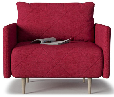 Кресло Mille Armchair 08 с подлокотниками не раскладное Красный рогожка. Фото №2