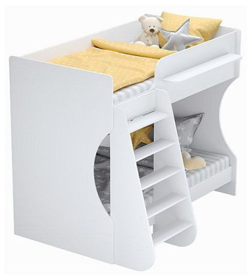 Кровать двухъярусная Polini Kids Dream 1500, белый. Фото №3