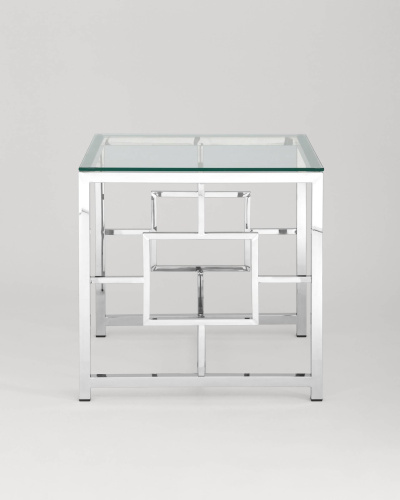 Журнальный столик 55*55 БРУКЛИН серебро. Фото №4