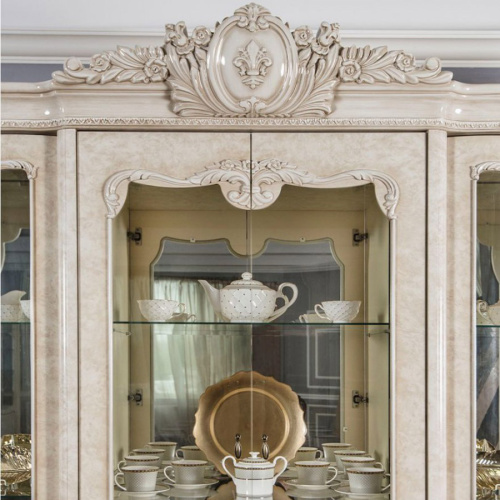 Сервант 2,3 Марселла крем корень ясеня глянец. Фото №8