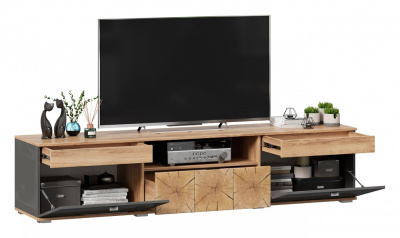 Тумба ТВ 2000 Фиджи (ЛД 659.040.000) Белый Экспо, Дуб золотой. Фото №2