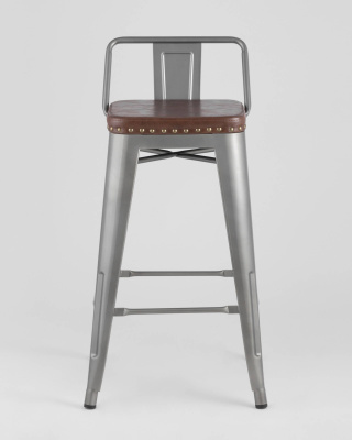 Стул полубарный TOLIX SOFT серебристый. Фото