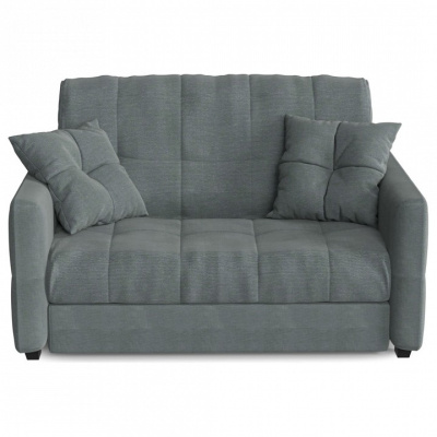 Диван прямой Карина 2 Грей аккордеон (велюр, Серый) 140/95/110. Фото №2