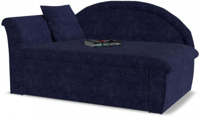 Тахта Капри Denim выкатной Синий флок Подлокотник слева.. Фото №2
