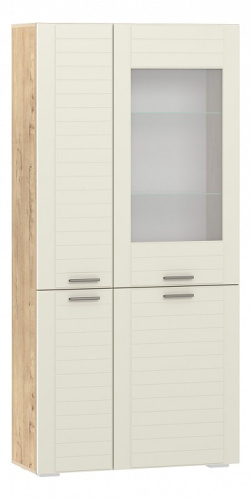 Шкаф комбинированный  Livorno НМ 011.48, Софт Панакота, Дуб Бунратти фото Шкаф комбинированный  Livorno НМ 011.48, Софт Панакота, Дуб Бунратти. Фото №1