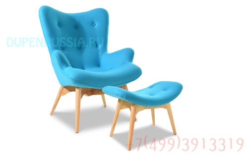 Банкетка DC917F blue-голубая. Фото №4