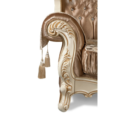 Кресло Эсмеральда крем/золото. Фото №5