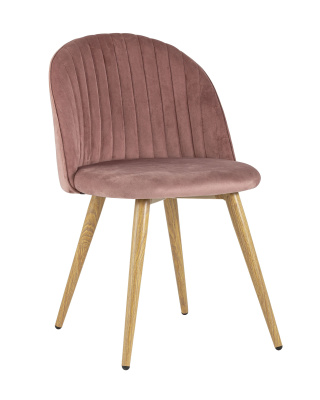 Стул Лион Страйпс велюр розовый. Фото №2
