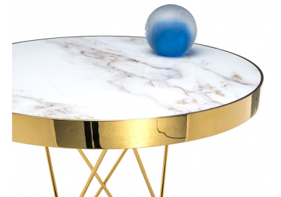Стол Milena white / gold фото Стол Milena white / gold. Фото №3