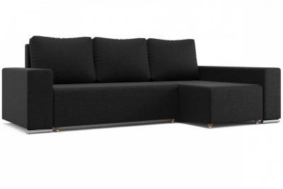 Диван угловой Марко Черный рогожка правый. Фото №2