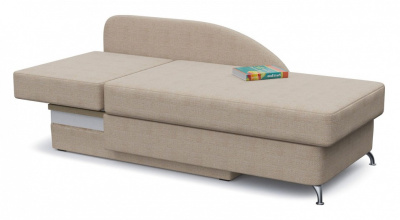 Диван прямой Вика Бежевая рогожка Выкатной (рогожка, Бежевый) 137/85/75 Подлокотник слева.. Фото №2