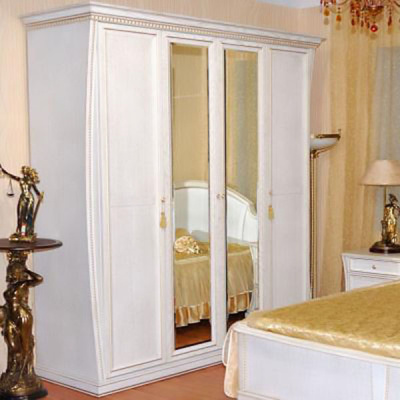 Шкаф 4-х дверный 2884 Белый дуб. Фото №4