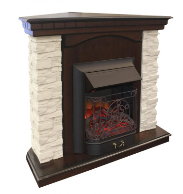 Электрокамин RealFlame Elford Corner (угловой) AO с Majestic Lux S BR. Фото №3